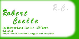 robert cselle business card